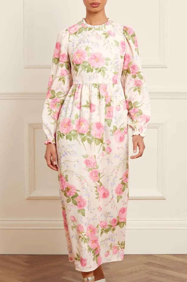 Women Printed Dresses Needle and Thread Rose Bluebell Ankle Dress Multi
