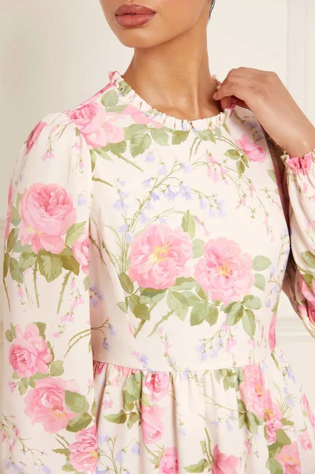 Women Printed Dresses Needle and Thread Rose Bluebell Ankle Dress Multi