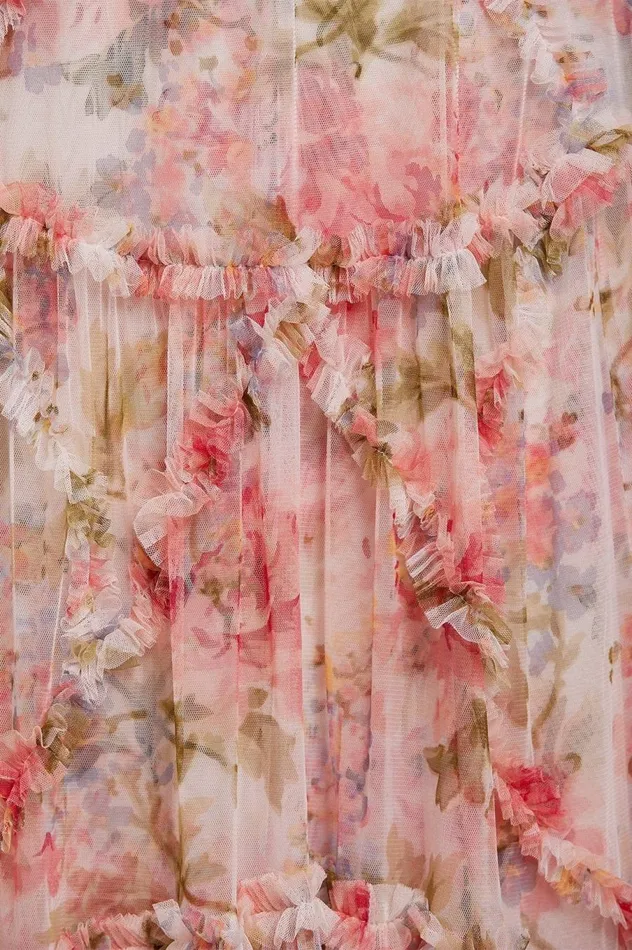 Women Printed Dresses Needle and Thread Summer Song Diamond Ruffle Gown Multi