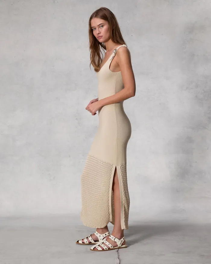 Women Rag and Bone Dresses and Skirts Georgia Cotton Nylon Dress Beige Women Rag and Bone Dresses and Skirts Georgia Cotton Nylon Dress Beige