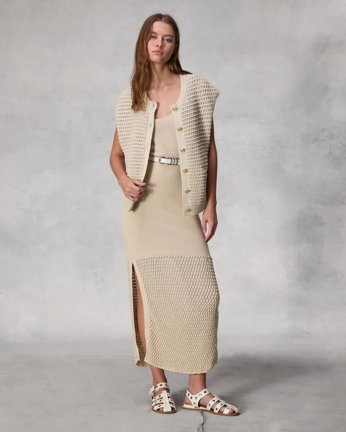 Women Rag and Bone Dresses and Skirts Georgia Cotton Nylon Dress Beige Women Rag and Bone Dresses and Skirts Georgia Cotton Nylon Dress Beige