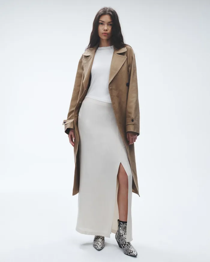 Women Rag and Bone Dresses and Skirts Ilana Silk Skirt Ivory