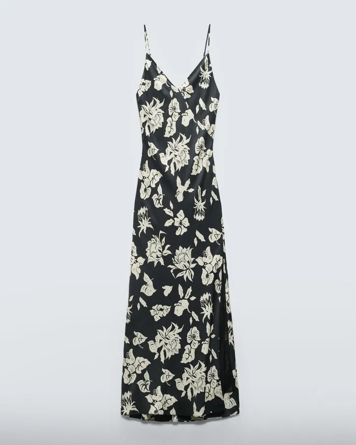 Women Rag and Bone Dresses and Skirts Larissa Printed Silk Dress Black Floral Women Rag and Bone Dresses and Skirts Larissa Printed Silk Dress Black Floral