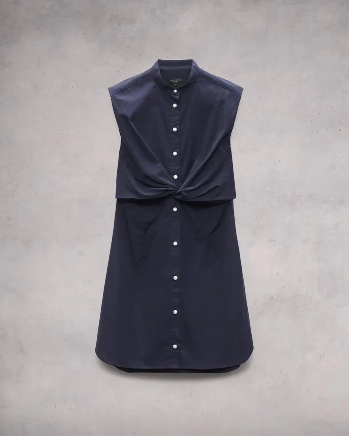 Women Rag and Bone Dresses and Skirts Louisa Cotton Poplin Dress Navy Women Rag and Bone Dresses and Skirts Louisa Cotton Poplin Dress Navy