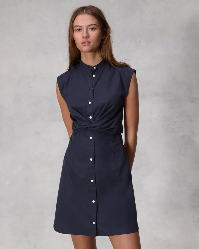 Women Rag and Bone Dresses and Skirts Louisa Cotton Poplin Dress Navy Women Rag and Bone Dresses and Skirts Louisa Cotton Poplin Dress Navy