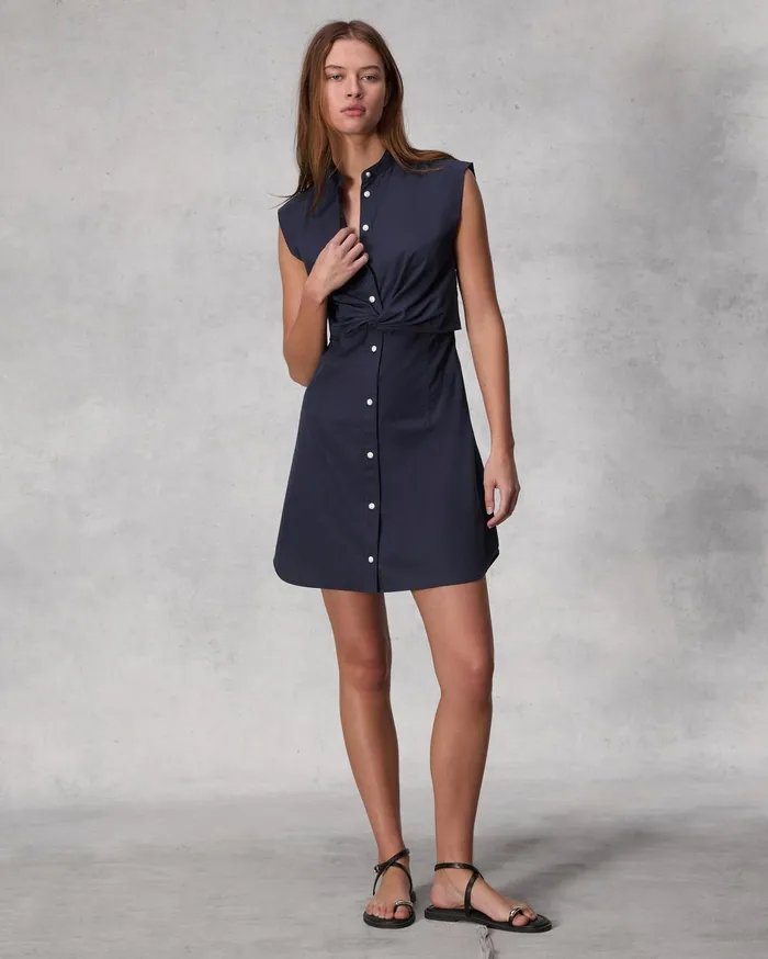 Women Rag and Bone Dresses and Skirts Louisa Cotton Poplin Dress Navy Women Rag and Bone Dresses and Skirts Louisa Cotton Poplin Dress Navy