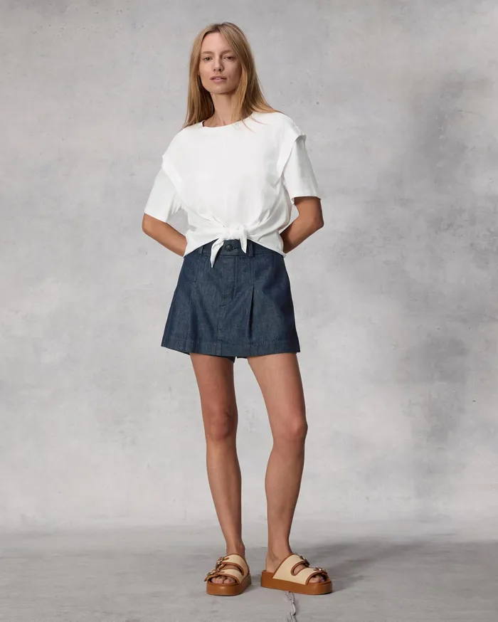Women Rag and Bone Shorts Featherweight Esme Skort Rinse Women Rag and Bone Shorts Featherweight Esme Skort Rinse