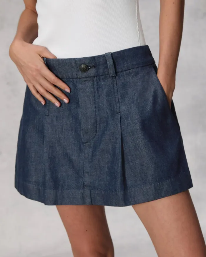 Women Rag and Bone Shorts Featherweight Esme Skort Rinse Women Rag and Bone Shorts Featherweight Esme Skort Rinse