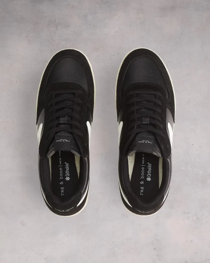 Women Rag and Bone Sneakers Retro Court Sneaker Black White