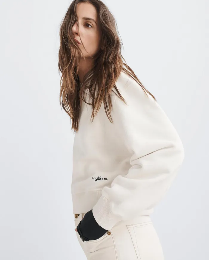 Women Rag and Bone Sweatshirts Vintage Terry Sweatshirt Off Wht Women Rag and Bone Sweatshirts Vintage Terry Sweatshirt Off Wht