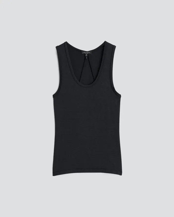 Women Rag and Bone TShirts Luca Tank Black Women Rag and Bone TShirts Luca Tank Black