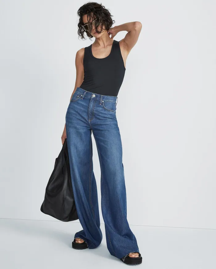 Women Rag and Bone TShirts Luca Tank Black Women Rag and Bone TShirts Luca Tank Black