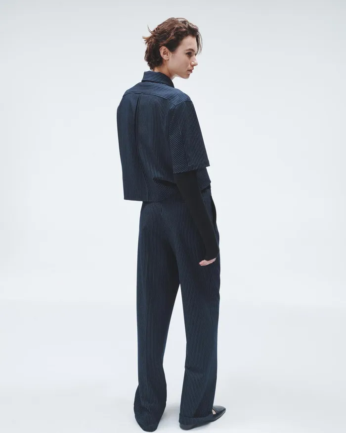 Women Rag and Bone Tops Junie Ponte Top Navy Stripe