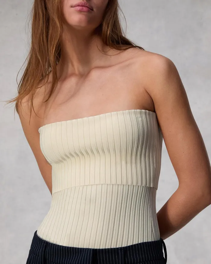 Women Rag and Bone Tops Kaela Stretch Jersey Tube Top Ivory Women Rag and Bone Tops Kaela Stretch Jersey Tube Top Ivory