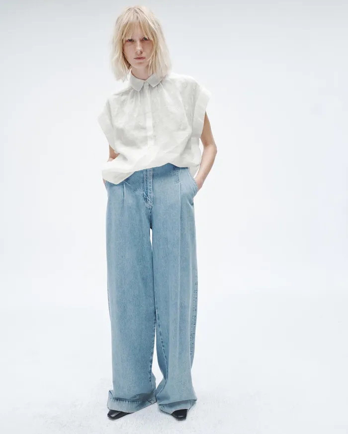 Women Rag and Bone Tops Robin Ramie Embroidered Top White Women Rag and Bone Tops Robin Ramie Embroidered Top White