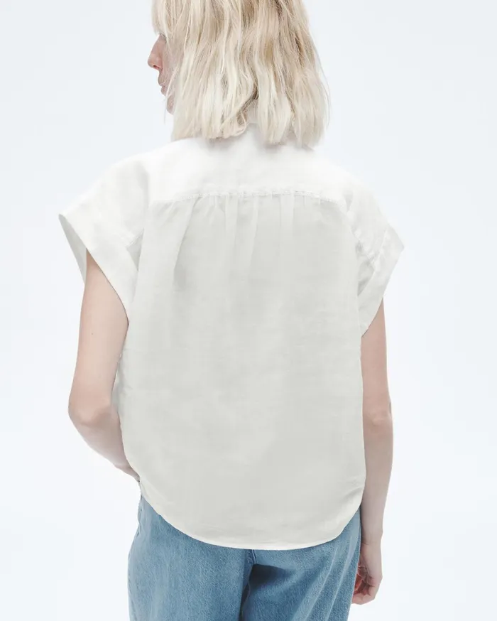 Women Rag and Bone Tops Robin Ramie Embroidered Top White Women Rag and Bone Tops Robin Ramie Embroidered Top White