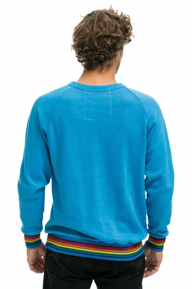 Women RAINBOW RIB CREW SWEATSHIRT 8211 OCEAN Aviator Nation UnisexCrewSweatshirt Women RAINBOW RIB CREW SWEATSHIRT 8211 OCEAN Aviator Nation UnisexCrewSweatshirt