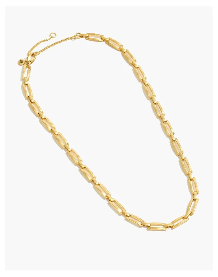 Women Rectangular Chain Necklace Gift Box Vintage Gold Madewell Necklaces Women Rectangular Chain Necklace Gift Box Vintage Gold Madewell Necklaces