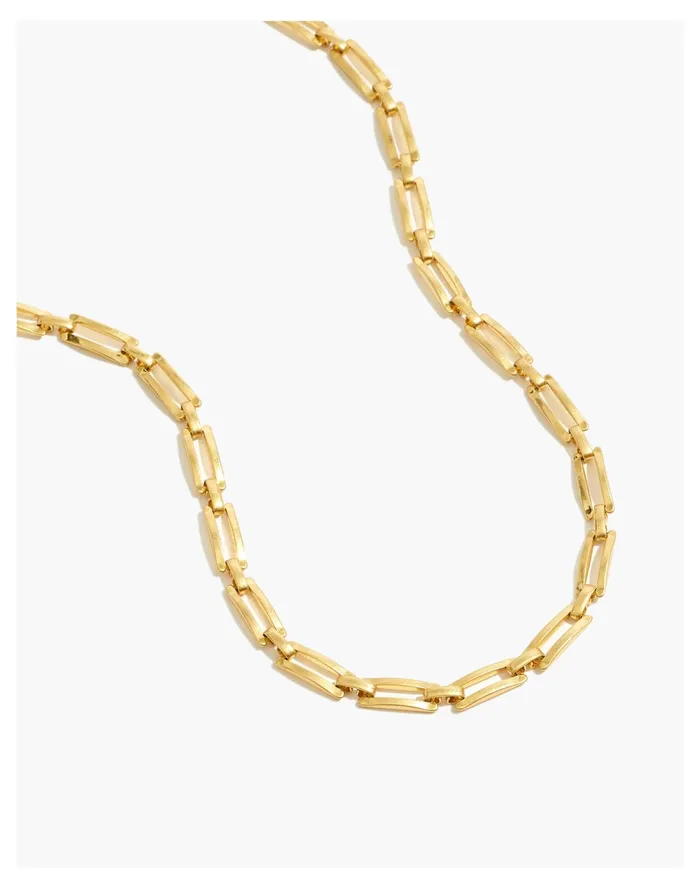 Women Rectangular Chain Necklace Gift Box Vintage Gold Madewell Necklaces Women Rectangular Chain Necklace Gift Box Vintage Gold Madewell Necklaces