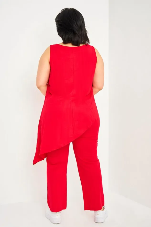 Women Red Top Pants Set Red Brentiny Paris Tie And Dye Dresses