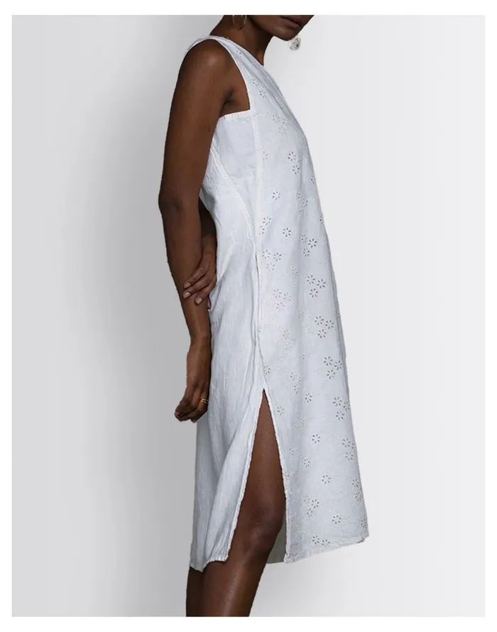 Women Reistor Hemp Eyelet Stolen Sunsets Midi Dress White Madewell Dresses Women Reistor Hemp Eyelet Stolen Sunsets Midi Dress White Madewell Dresses