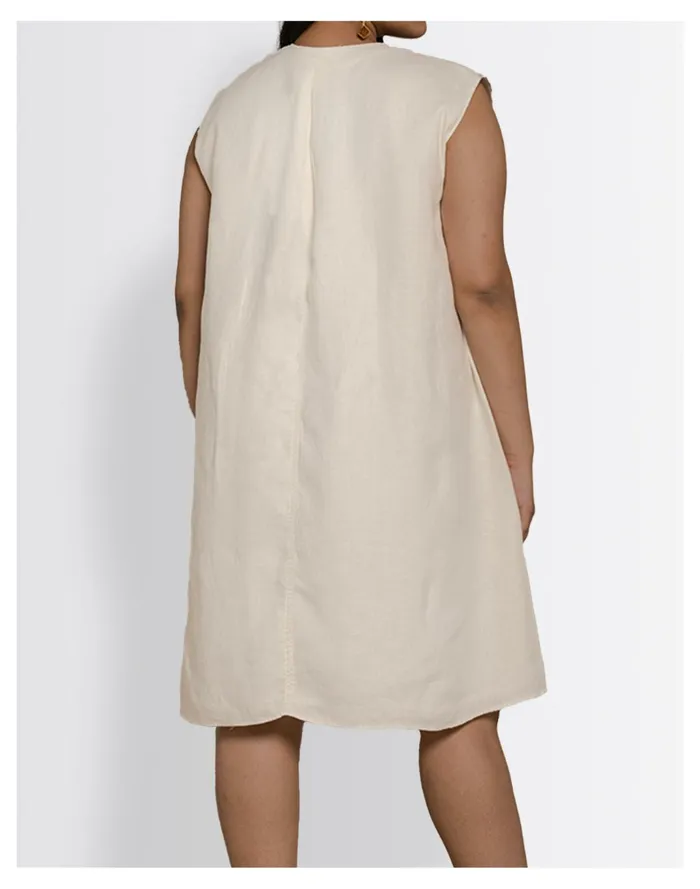 Women Reistor Hemp Musical Dusk Tunic Dress Ivory White Madewell Dresses Women Reistor Hemp Musical Dusk Tunic Dress Ivory White Madewell Dresses