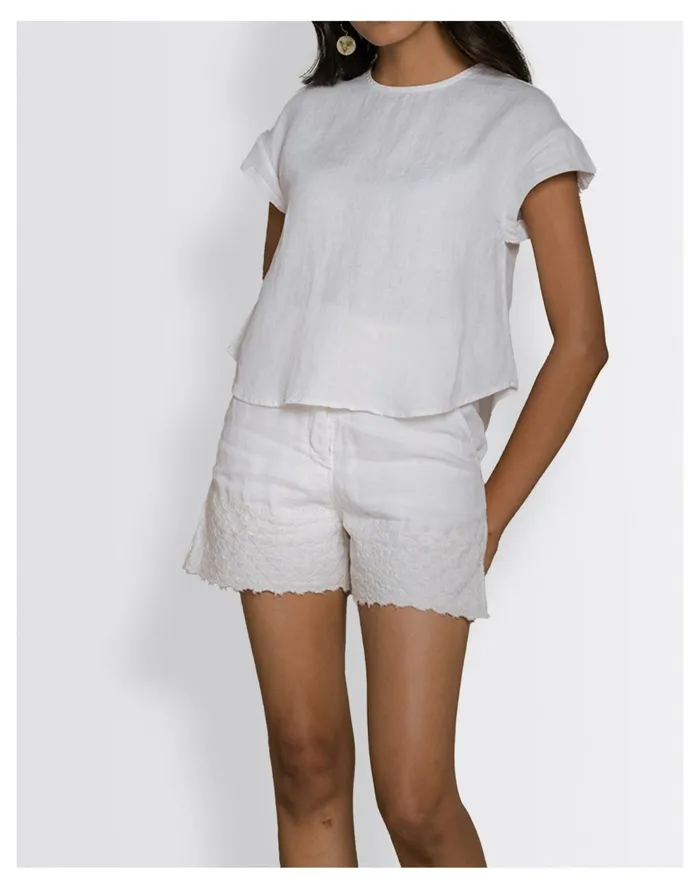 Women Reistor Hemp Sandcastle Saturdays Top White Madewell Tops and Shirts