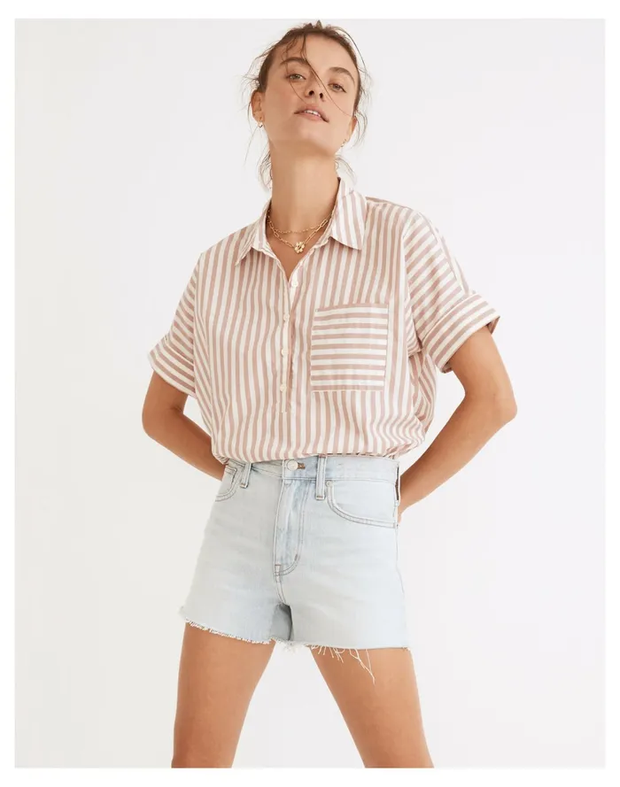 Women Relaxed Denim Shorts In Essen Wash Essen Wash Madewell Shorts
