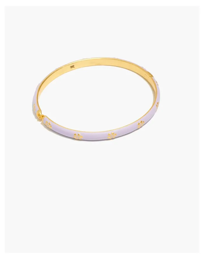 Women Retro Daisy Enamel Bangle Bracelet Distant Lavender Madewell Bracelets