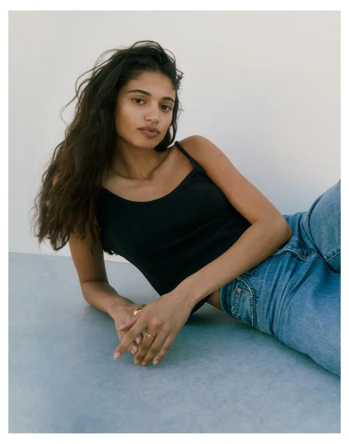 Women Ribbed Sweater Knit Anytime Cami Top True Black Madewell Tees Women Ribbed Sweater Knit Anytime Cami Top True Black Madewell Tees