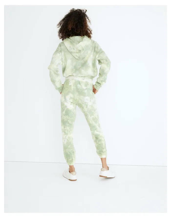 Women Richer Poorer Recycled Fleece Sweatpants In Tie Dye Green Storm Madewell Sweatshirts and Sweatpants