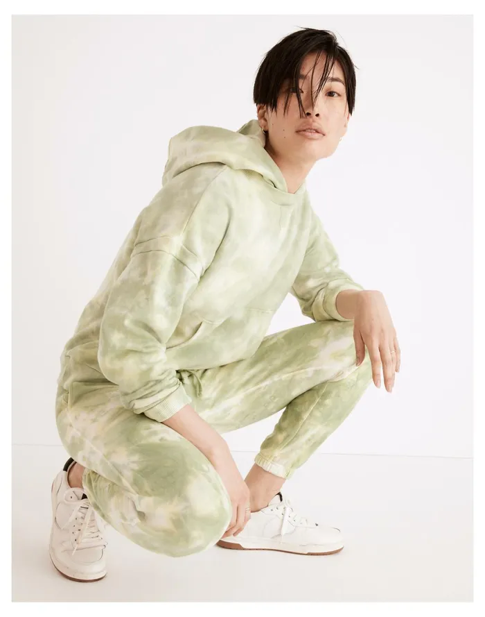 Women Richer Poorer Recycled Fleece Sweatpants In Tie Dye Green Storm Madewell Sweatshirts and Sweatpants