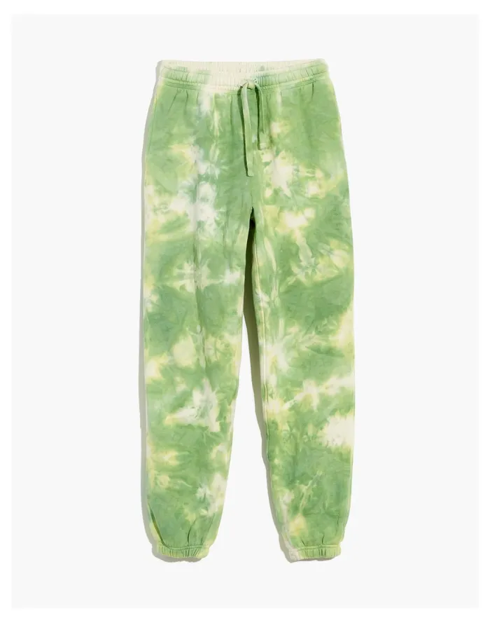 Women Richer Poorer Recycled Fleece Sweatpants In Tie Dye Green Storm Madewell Sweatshirts and Sweatpants