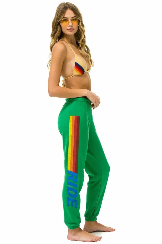 Women RIDE LOGO SWEATPANTS 8211 KELLY GREEN Aviator Nation Sweatpants