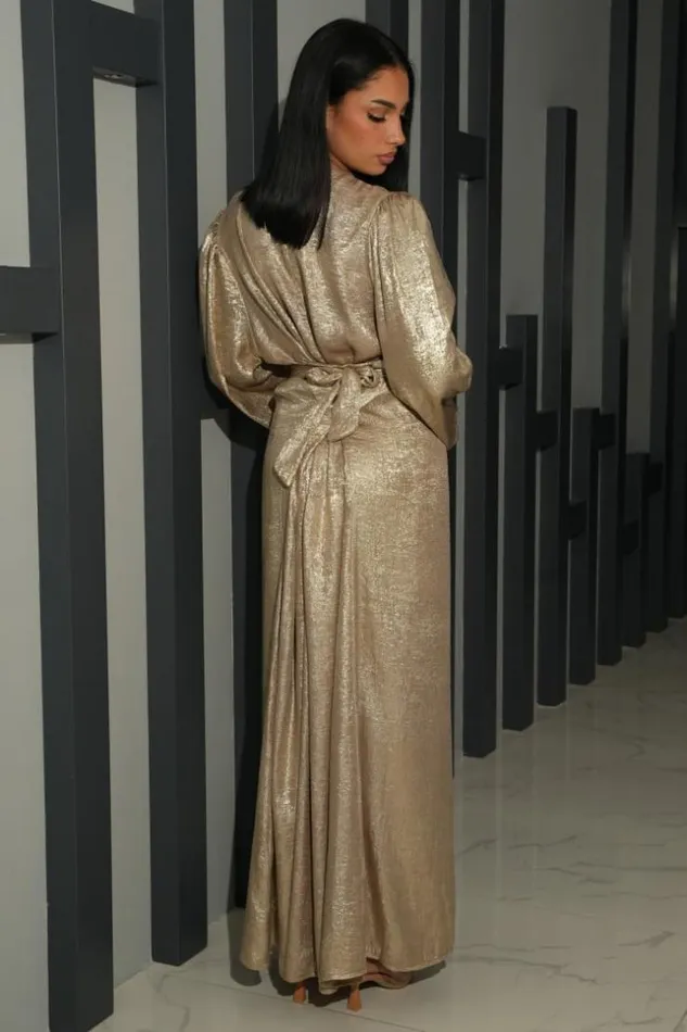 Women Robe Ample Dor Paillet Nouer Golden Brentiny Paris Short Dresses