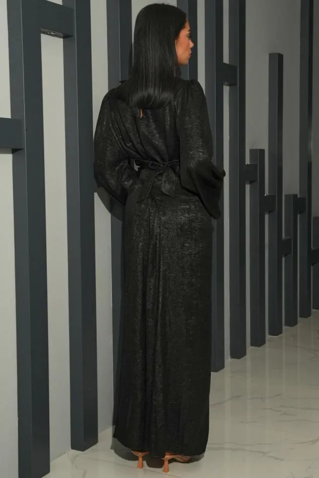 Women Robe Ample Noire Paillet Nouer Black Brentiny Paris Ceremonial Outfits Women Robe Ample Noire Paillet Nouer Black Brentiny Paris Ceremonial Outfits