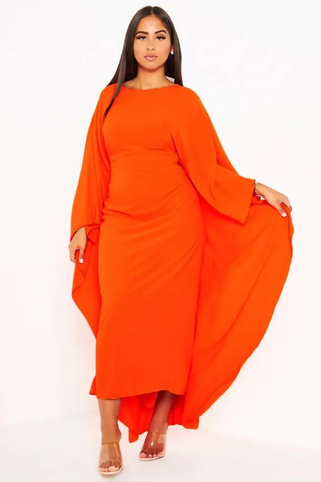 Women Robe Orange Ceinture Empicement Cape Orange Brentiny Paris Short Dresses Women Robe Orange Ceinture Empicement Cape Orange Brentiny Paris Short Dresses