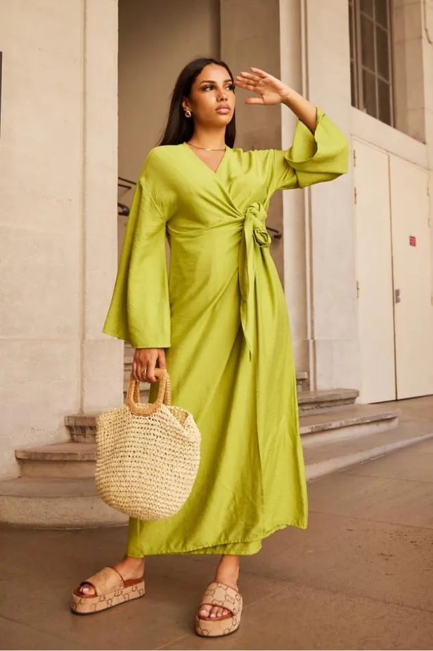 Women Robe Verte Empicement Superpos Nou Green Brentiny Paris Short Dresses