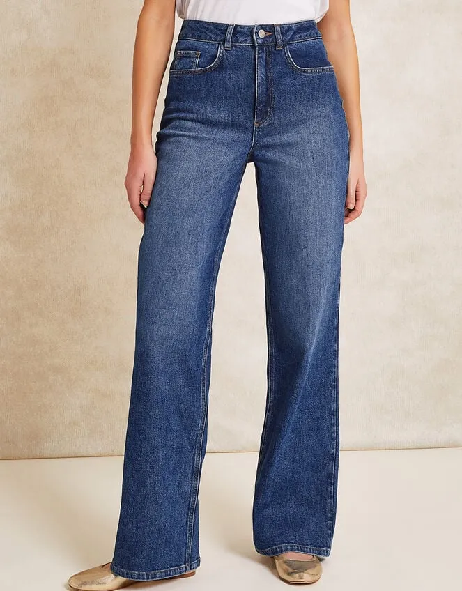 Women Ruby Wide Leg Jeans Blue Monsoon Casualwear