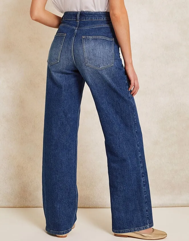 Women Ruby Wide Leg Jeans Blue Monsoon Casualwear