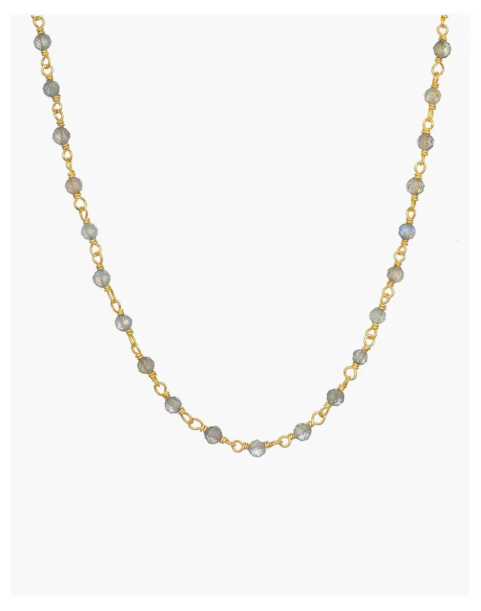 Women Satya Jewelry Eternal Seeker Labradorite Choker Grey Multi Madewell Necklaces
