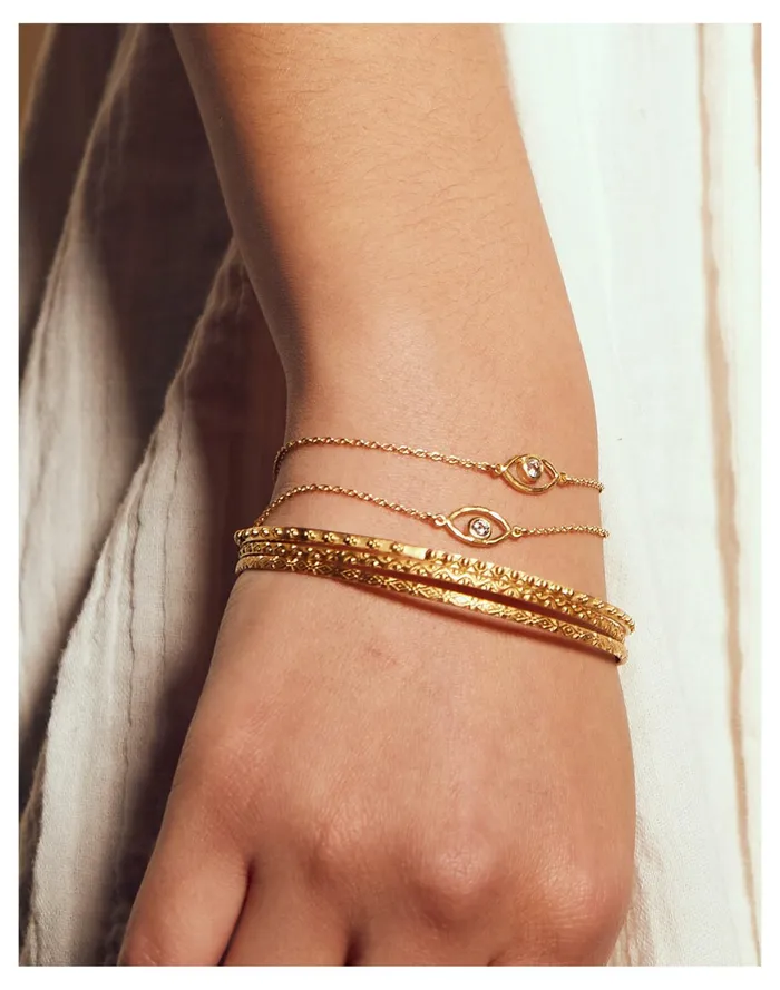 Women Satya Jewelry Safeguarded Spirit Eye Bracelet Gold Madewell Bracelets Women Satya Jewelry Safeguarded Spirit Eye Bracelet Gold Madewell Bracelets
