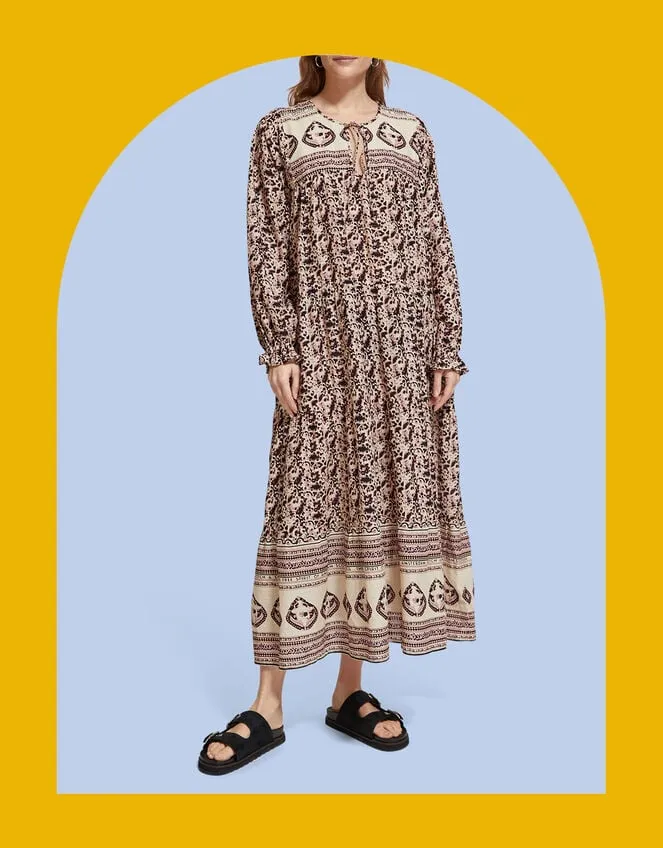 Women Scotch And Soda Print Maxi Dress Multi Monsoon Dresses