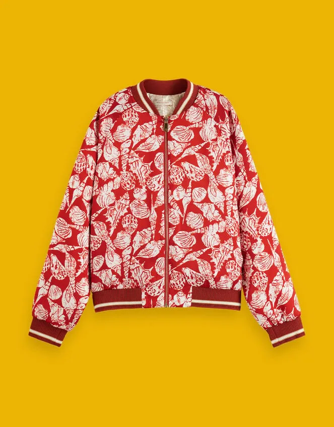 Women Scotch And Soda Reversible Bomber Jacket Red Monsoon Jackets