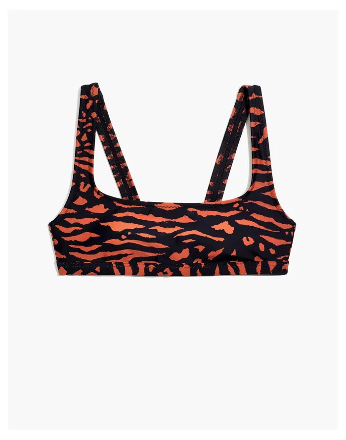 Women Second Wave Balconette Bikini Top In Animal Attraction True Black Madewell Swim Women Second Wave Balconette Bikini Top In Animal Attraction True Black Madewell Swim