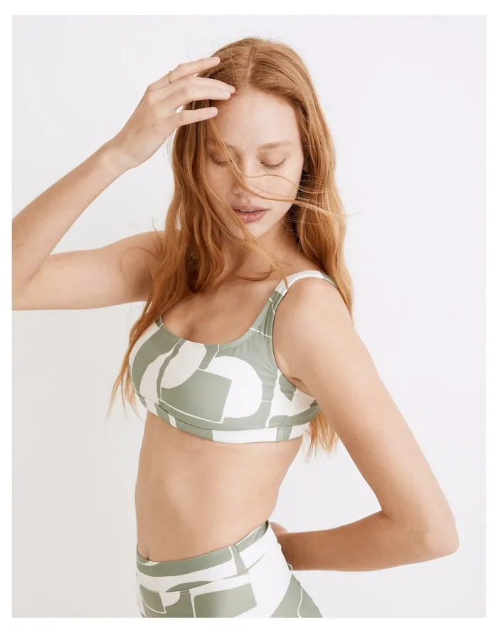 Women Second Wave Balconette Bikini Top In Mod Shapes Frosted Willow Madewell Swim Women Second Wave Balconette Bikini Top In Mod Shapes Frosted Willow Madewell Swim