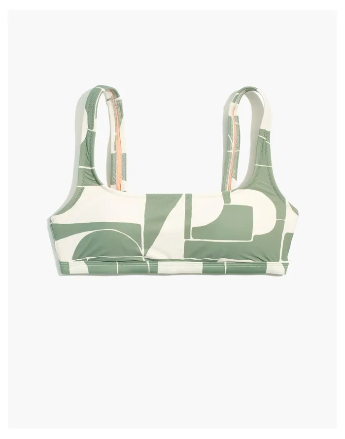 Women Second Wave Balconette Bikini Top In Mod Shapes Frosted Willow Madewell Swim Women Second Wave Balconette Bikini Top In Mod Shapes Frosted Willow Madewell Swim
