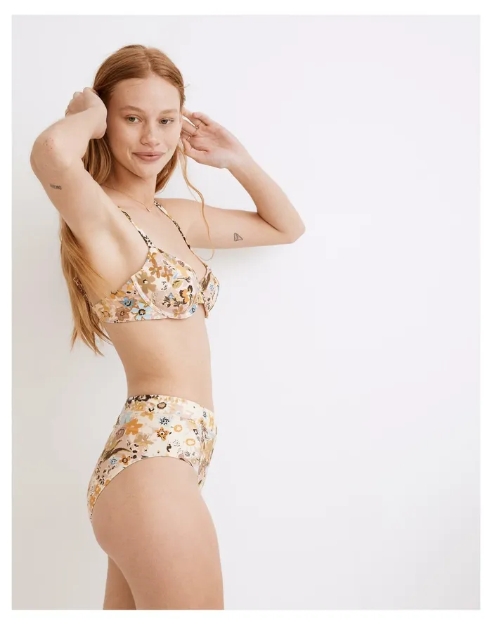 Women Second Wave High Cut Bikini Bottom Dusty Blush Madewell Swim Women Second Wave High Cut Bikini Bottom Dusty Blush Madewell Swim