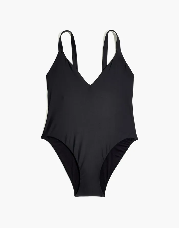 Women Second Wave Maillot One Piece Swimsuit True Black Madewell Swim Women Second Wave Maillot One Piece Swimsuit True Black Madewell Swim