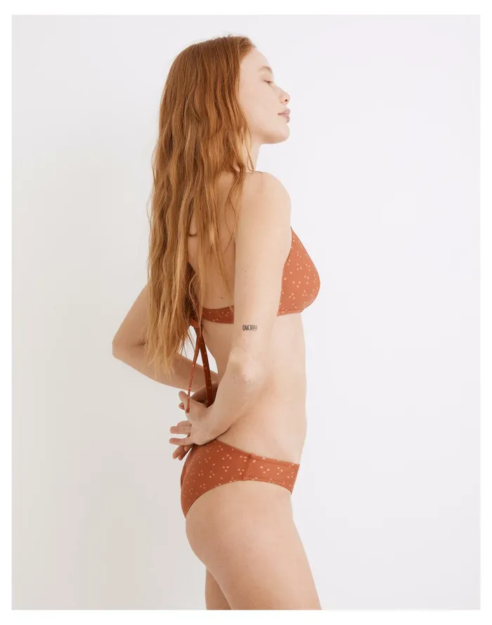 Women Second Wave Tie Back Bikini Top In Night Stars Afterglow Red Madewell Swim Women Second Wave Tie Back Bikini Top In Night Stars Afterglow Red Madewell Swim